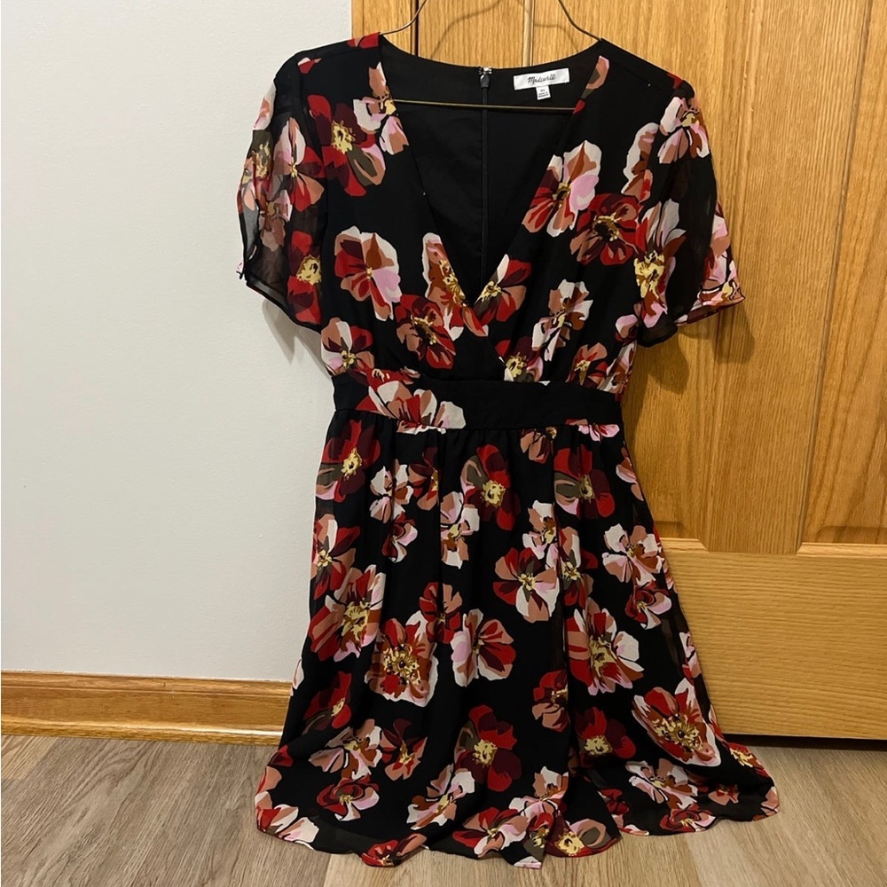 Madewell Tulip-Sleeve Mini Dress in French Rose Dress size 00